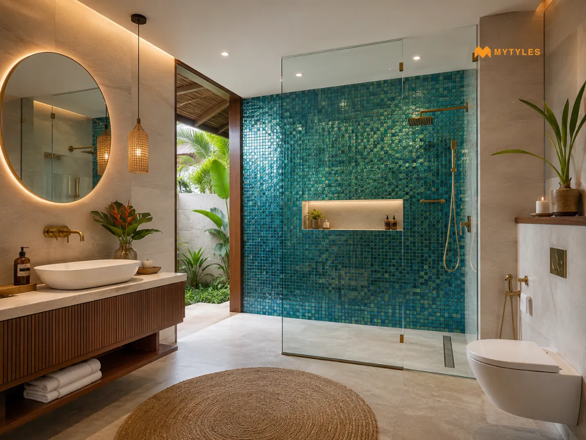 Try Glass Mosaic Tiles in the Shower